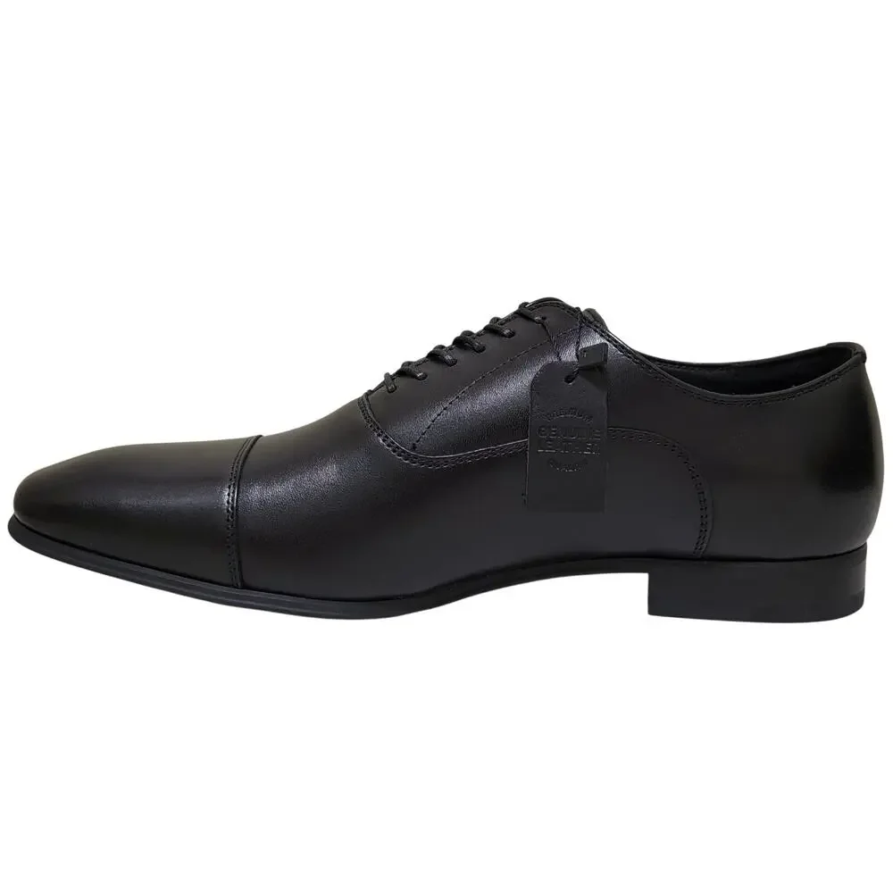 INC INTL Concepts Men Silas Cap Toe Dress Oxfords Size US 10M Black Leather